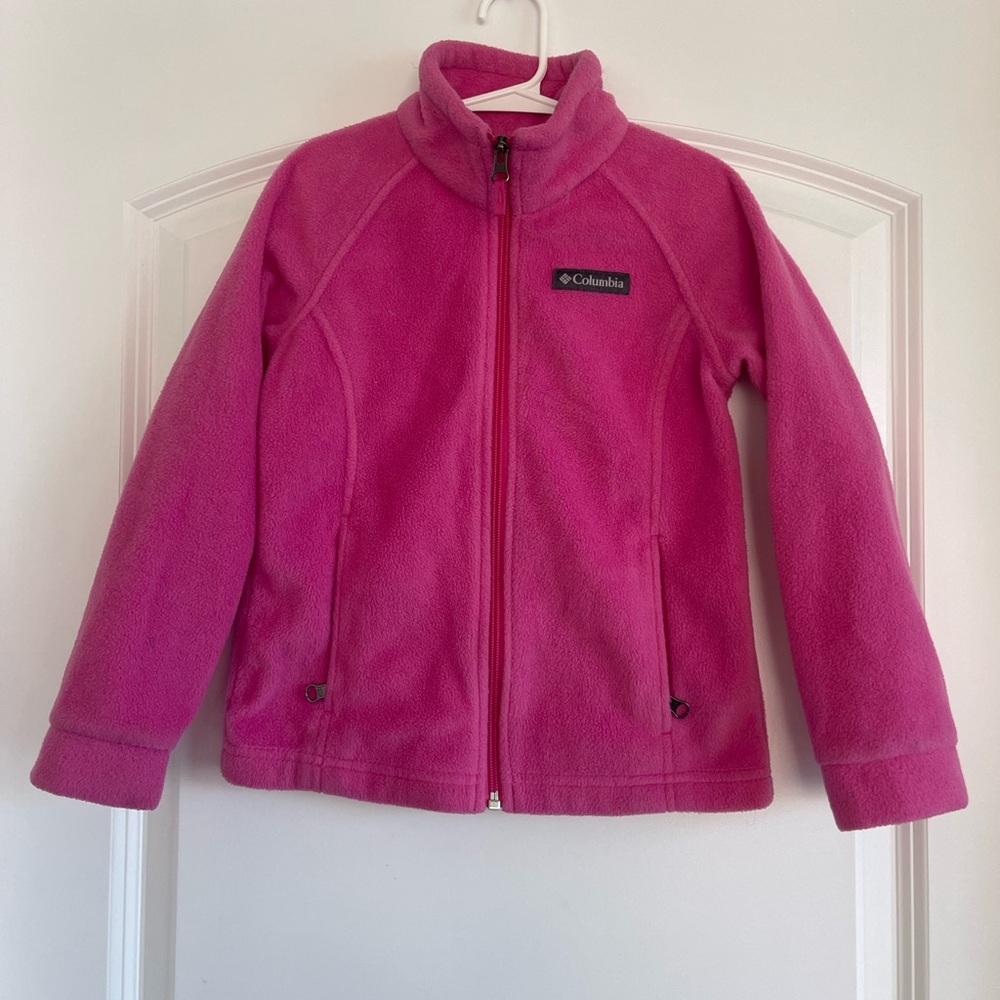 Columbia Kids' Pink Fleece Girls Jacket. Size XS 6/6x